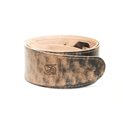 MB6061-128-1 Ремень для гитары, кожаный, пудра лофт, Mamba straps