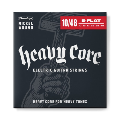 DHCN1048 Heavy Core Комплект струн для электрогитары, никелированные, 10-48, Dunlop
