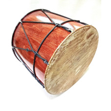 MZ-B14-LwcherKBL Барабан кавказский 14", лак красный, мембрана черная пластик/кожа, с чехлом, MEZZO