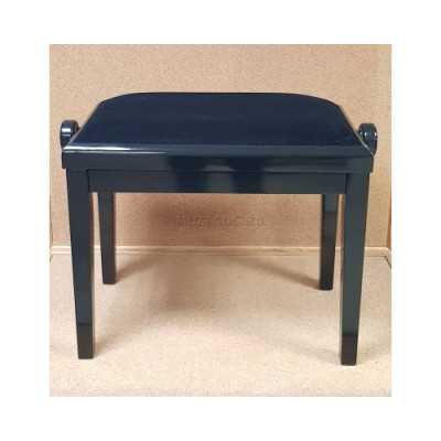 Банкетка для пианино Аккорд, черная глянцевая