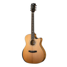 Gold-Edge-WCASE-NAT Gold Series Электро-акустическая гитара, цвет натуральный, с футляром, Cort