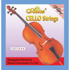 A803 Комплект струн для виолончели, никель. Alice