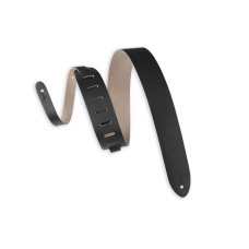 M12-BLK Classics Series Ремень для гитары, кожаный, черный, Levy's