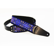 FL22008E Ergo Ремень для гитары, кожа/хлопок, орнамент, Fidel