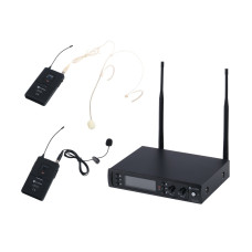DSP-DUO-UHF-B210/F5  Беспроводная микрофонная система, петличный и головной микрофон, Prodipe