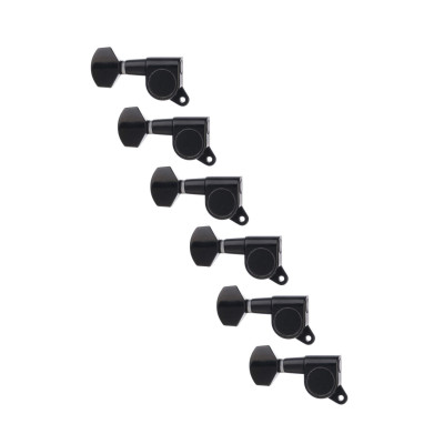 J-07-6R-BK Колки для гитары 6п, черные, Paxphil