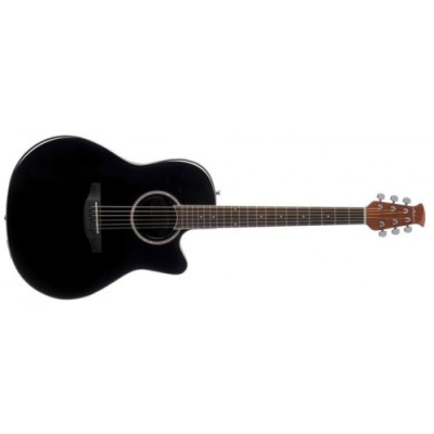 Applause AB24II-5S Balladeer Cutaway Black Satin электроакустическая гитара, цвет черный, производство Китай
