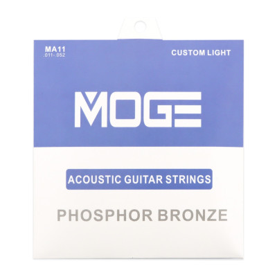 MA11 Комплект струн для акустической гитары, фосфорная бронза, 11-52, Moge