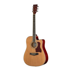 F641-N Акустическая гитара, с вырезом, цвет натуральный, Caraya