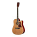 F641-N Акустическая гитара, с вырезом, цвет натуральный, Caraya
