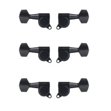 MH-04-BK-3+3 Колки для гитары 3+3, черные, Metallor