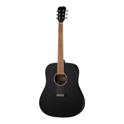 D-Black-43 Гитара акустическая, черная, Кунгурская Акустика