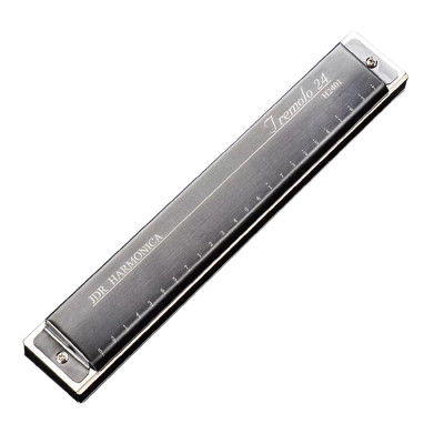 H2401GY Губная гармошка, тональность С, тремоло, серая, JDR