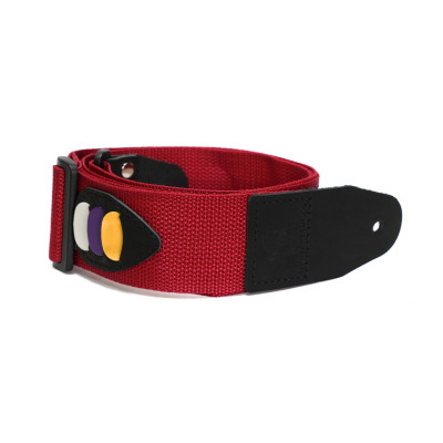 MB5030-014 Ремень для гитары, нейлоновый, темно-красный, Mamba straps