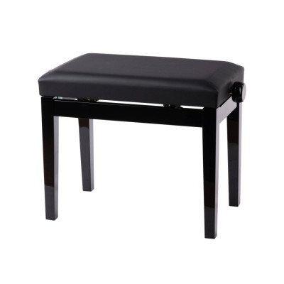 HY-PJ010-GLOSS-BLACK Банкетка, черная, искусственная кожа, Rin