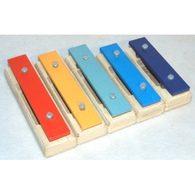 SGBS5-C Металлофон разборный (глокеншпиль) сопрано 5 нот-полутона, цветной, Sinkopa