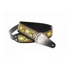 FL22000E Ergo Ремень для гитары, кожа/хлопок, орнамент, Fidel