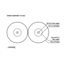 Component-2124-BLK-100m Кабель компонентный небалансный сдвоенный, чёрный, бухта 100м, SHNOOR