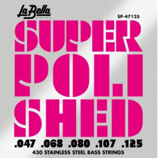 SP-47125 Super Polished Комплект струн для 5-струнной бас-гитары, сталь, 47-125, La Bella