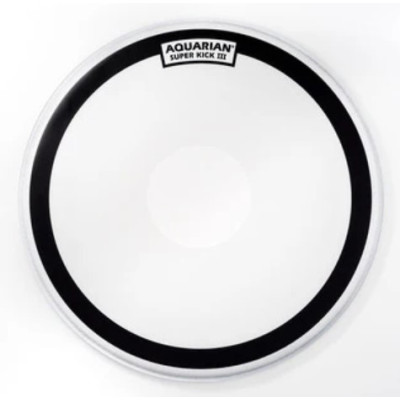SKIII22 Super Kick III Coated Power Dot Пластик для бас-барабана 22", белый, Aquarian