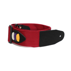 MB5030-014 Ремень для гитары, нейлоновый, темно-красный, Mamba straps