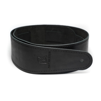 MB6061-112-2 Ремень для гитары, кожаный, черный, Mamba straps