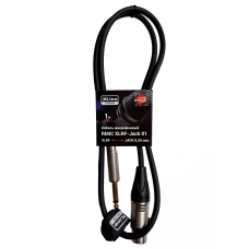 XLINE Cables RMIC XLRF-JACK 01 Кабель микрофонный  XLR 3 pin female - JACL 6.3 mono длина 1м