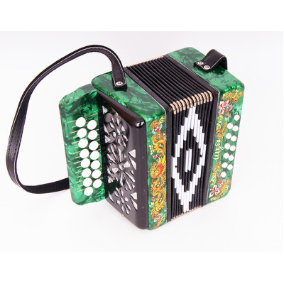 S40XL-C-GR Гармонь "Сувенир" 15х12-I, зеленая, Шуйская гармонь