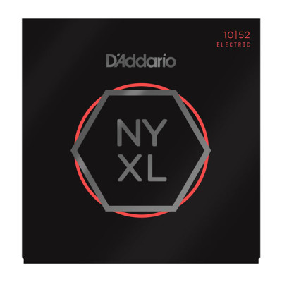 NYXL1052 NYXL Комплект струн для электрогитары, никелирован, L. Top/Heavy Bottom, 10-52, D'Addario