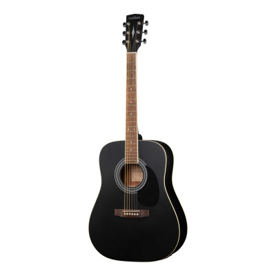 W81E-WBAG-BKS Электро-акустическая гитара, черная, с чехлом. Parkwood