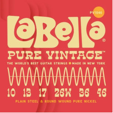 PV1046 Pure Vintage Комплект струн для электрогитары, никель, 10-46, La Bella