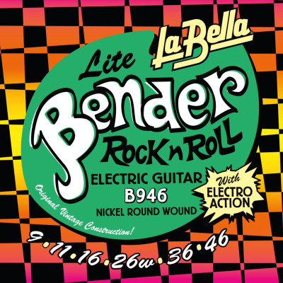 B946 The Bender Lite Комплект струн для электрогитары, никелированные, 9-46, La Bella