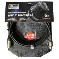 XLINE Cables RMIC XLRM-XLRF 06 Кабель микрофонный  XLR 3 pin male - XLR 3 pin female длина 6м