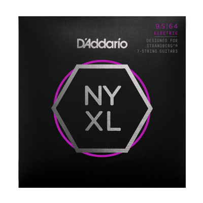 NYXL09564SB NYXL Комплект струн для 7-струнной электрогитары .strandberg, 9.5-64, Cm.Lt, D'Addario