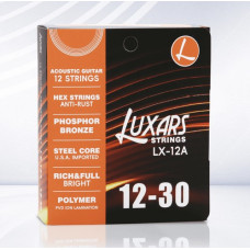 LX12-A Комплект струн для 12-струнной акустической гитары, фосфорная бронза, 12-52, Smiger