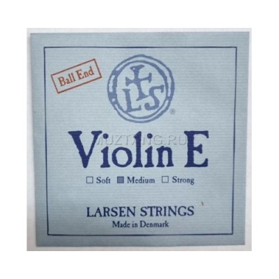 LARSEN Original струна E (Ми) для скрипки 4/4, среднее натяжение, углеродистая сталь, шарик