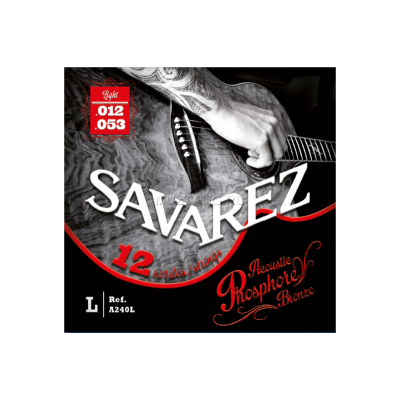 Струны для 12-ти струнной акустической гитары SAVAREZ A240L Acoustic Phosphor Bronze
