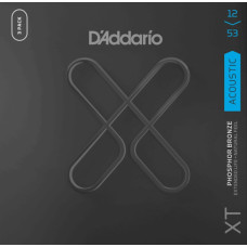 XTAPB1253-3P Струны для акустической гитары, фосф.бронза, 12-53, с покрытием, 3 комплекта, D'Addario