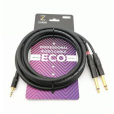 E52-3,5-2J-0900-0 Кабель аудио 3.5-2х6.3мм, 9м, ZZcable