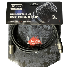 XLINE Cables RMIC XLRM-XLRF 03 Кабель микрофонный  XLR 3 pin male - XLR 3 pin female длина 3м