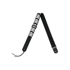 MZ-RG-5ApJRogerBk Ремень для гитары, черный, аппликация Веселый Роджер, MEZZO