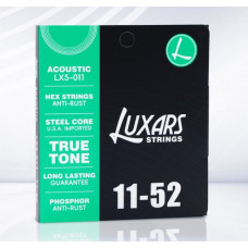 LX5-011 Комплект струн для акустической гитары, фосфорная бронза, 11-52, Luxars