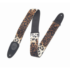 MSSF8-LYX Deluxe Series Ремень для гитары, искусственный мех, леопард, Levy's