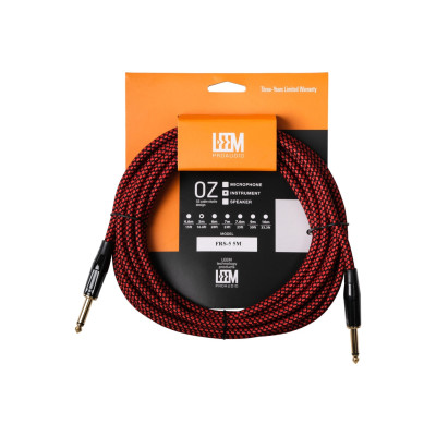 FRS-5(RD/BK) Кабель инструментальный, красный/черный, 5м, Leem