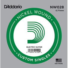 NW028 Nickel Wound Отдельная струна для электрогитары, никелированная, .028, D'Addario