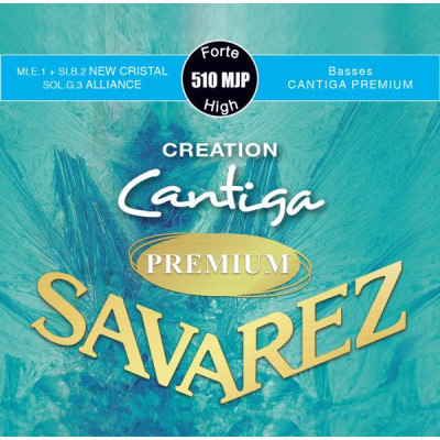 510MJP Creation Cantiga Premium Комплект струн для классической гитары, посеребренные, Savarez