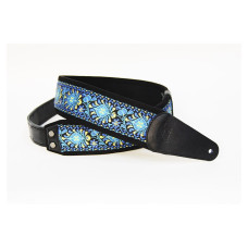 FL22001E Ergo Ремень для гитары, кожа/хлопок, орнамент, Fidel