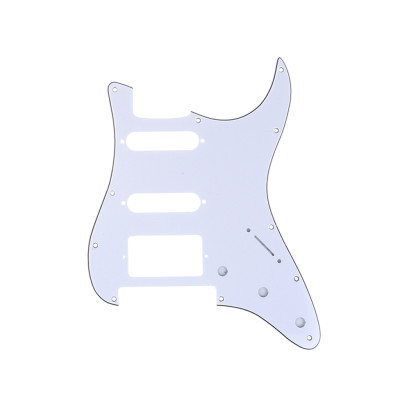 MX1380WH Пикгард для гитары Fender Stratocaster HSS, 3 слоя, белая, Musiclily