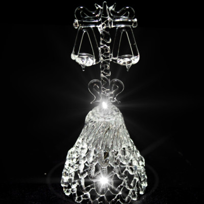 GH-M042 Колокольчик хрустальный «Весы», средний, Гусь Хрустальный