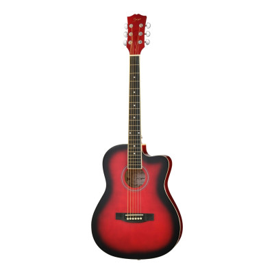 GA-H10-38-RD Акустическая гитара, с вырезом, красная, Smiger
